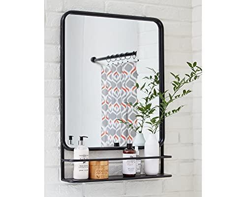 Signature Design by Ashley Signature Design by Ashley Ebba Contemporary Metal Accent Mirror, 22 x 31 Inches, Black