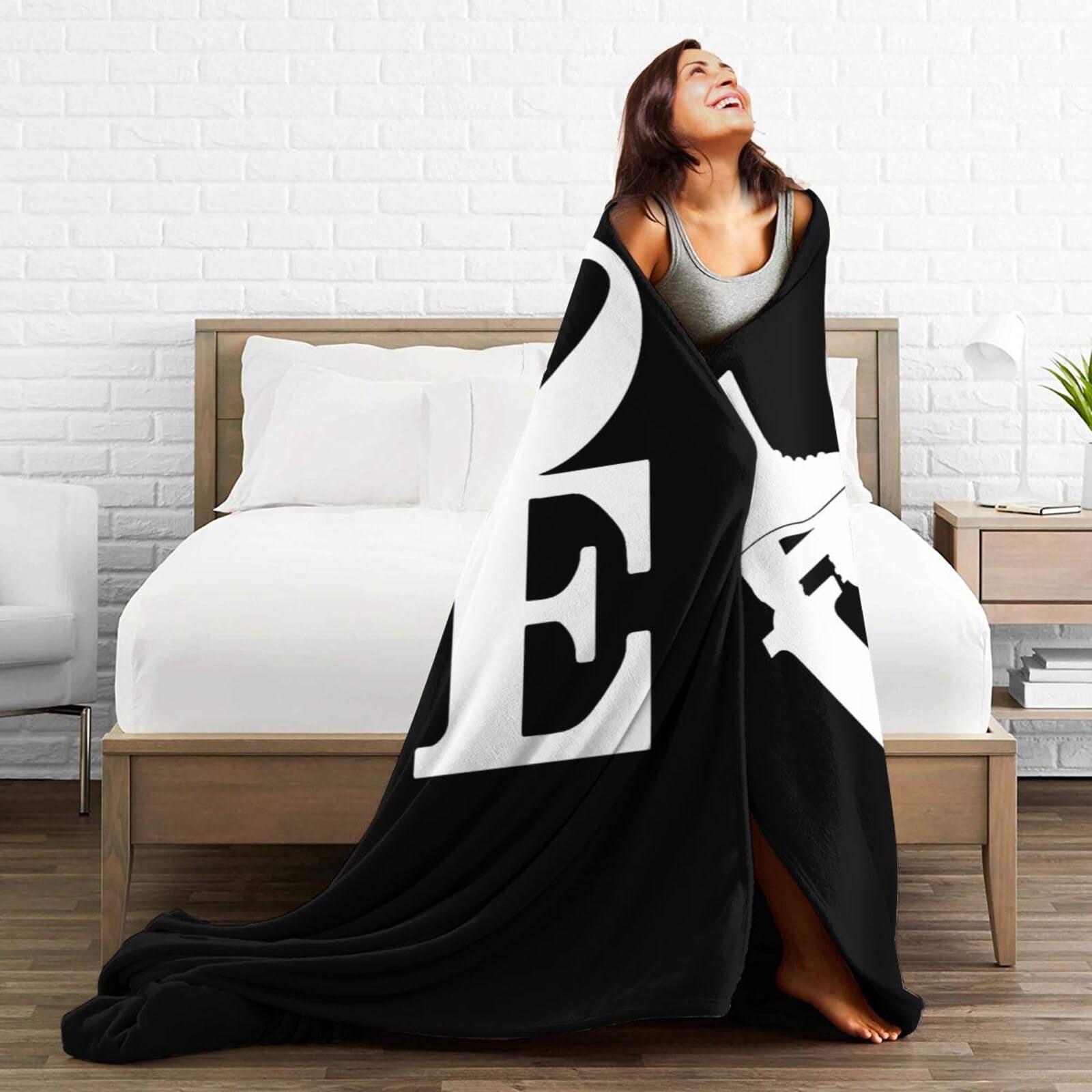 BERULL Love Roller Skate Black Super Soft Fleece Blanket Sofa Flannel Blanket Bedding for Living Room