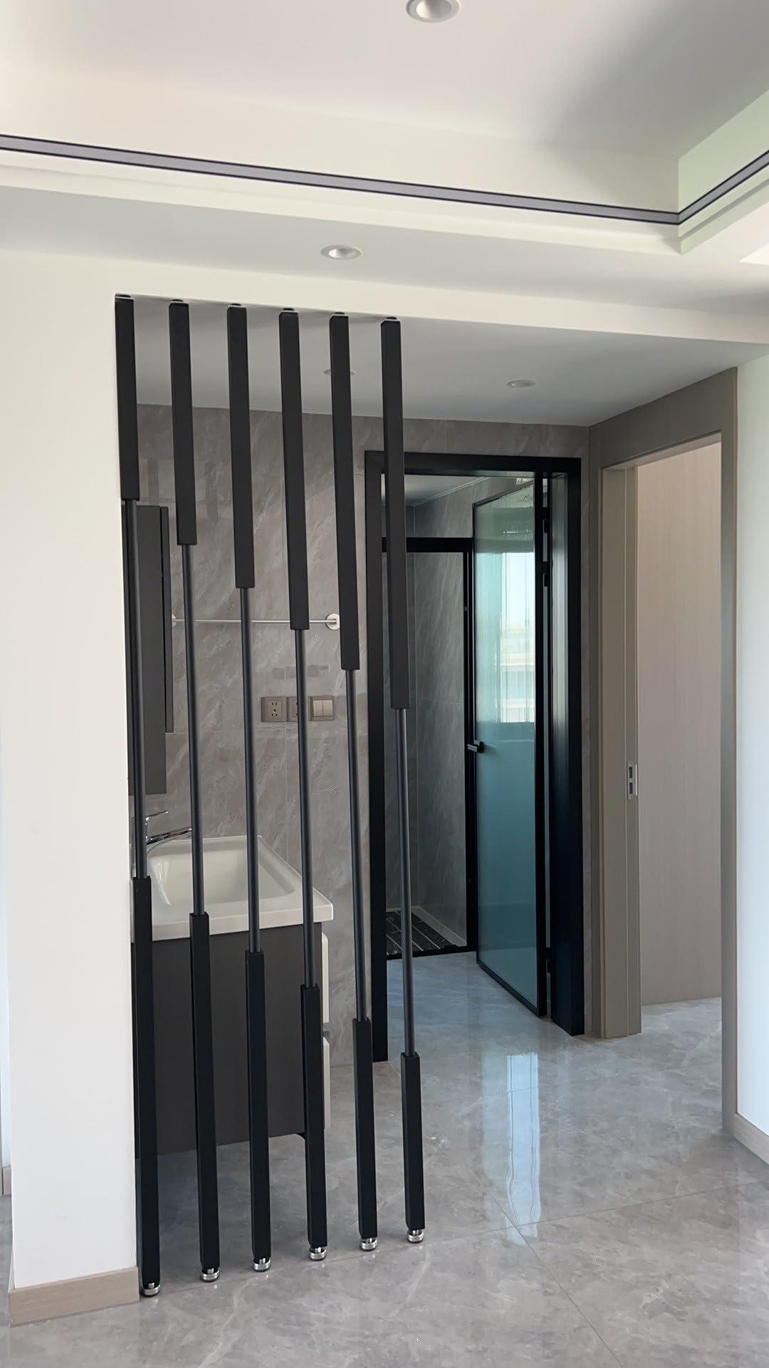 LZMZMQ Office Cubicle Roomdivider for Porch/Dining/Dormco, Extra Tall 8/7.5/7/ 6.5/6/ 5.5/5 Feet Privacy Dividers/Free Standing Divier Decor, Retractable Portable Garage Divider Wall (Color : 1 pcs,