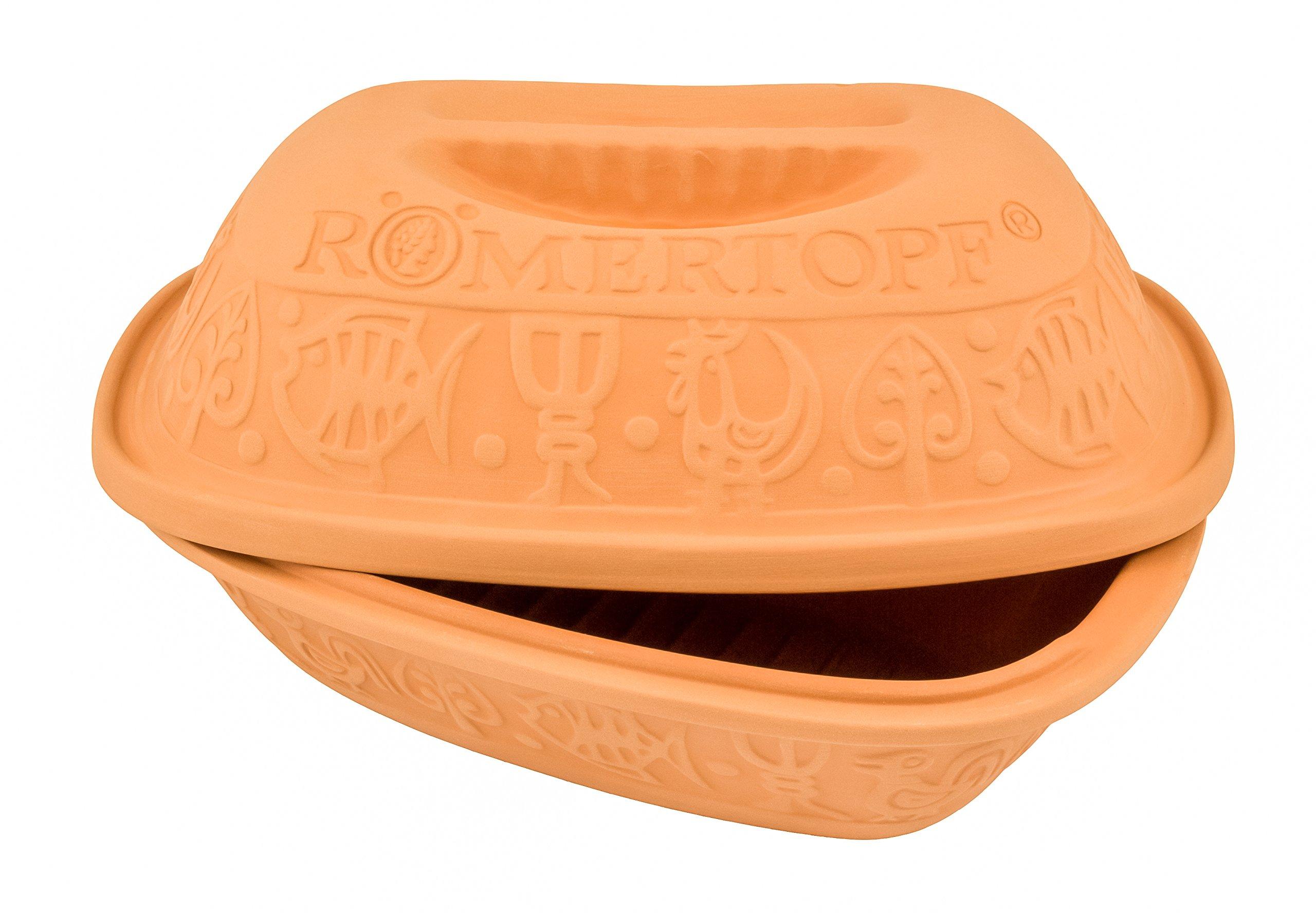 Römertopf Rmertopf 10905 Clay Roaster | Non-Stick Dutch Oven | Healthy Clay Pot Cooking | Clay Baker | Versatile Cooking Vessel - 1.6 Quarts (1.5 Liters) for up to 2 people