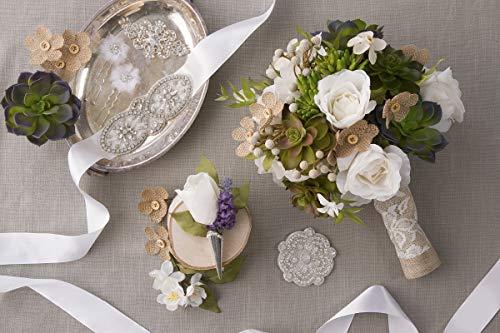 Darice David Tutera Burlap and Lace Bouquet Wrap