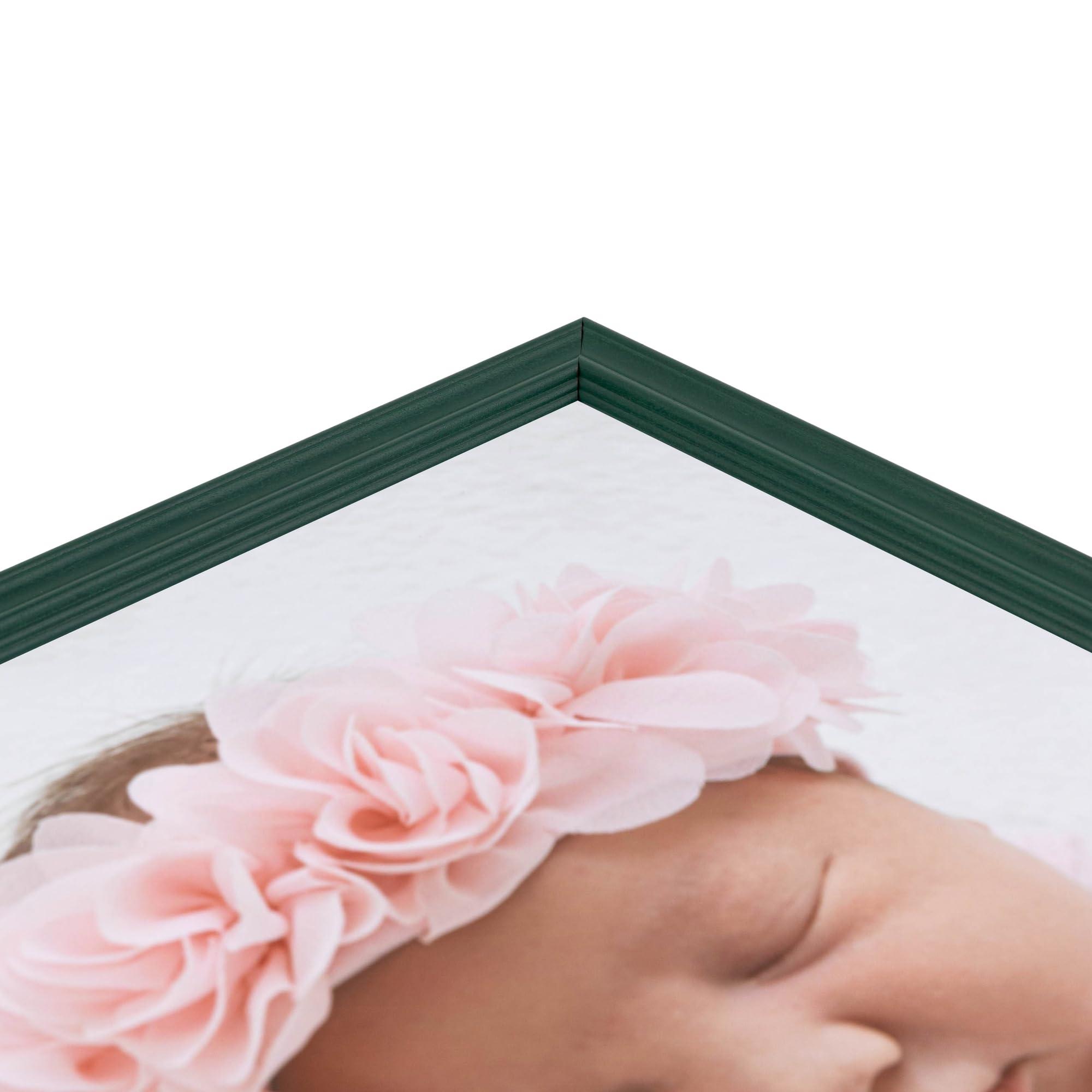 ArtToFrames ArtToFrames 16x20 Inch Green Picture Frame, 3 - Pack, This 1.00 inch Custom Wood Poster Frame is Green, Comes with Economy Acrylic (Frame_Pack_3_0066-60823-YGRN-16x20)