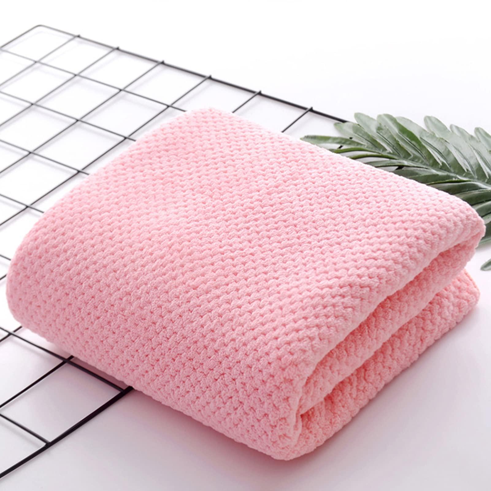Cyrank Bath Towels, Shower Wrap with Straps Wearable Bath Towel for Women Dress Bath Towel Wrap Womens Towel Dress with Straps for Home Beach(Pink)