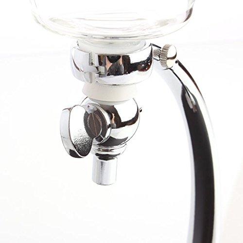 Yama Glass Yama Glass Silverton 16oz Coffee & Tea Brewer - Heat-Resistant Borosilicate Glass with Black Wood Base and Stainless Steel Filter