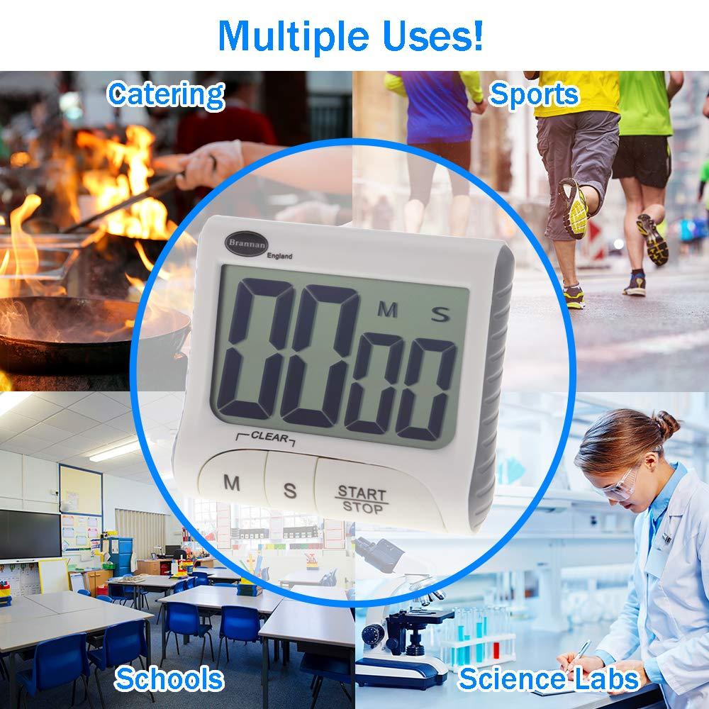 Brannan Digital Kitchen Timer for Cooking and Baking with Large Led Countdown Timer Numbers with Alarm and Magnet