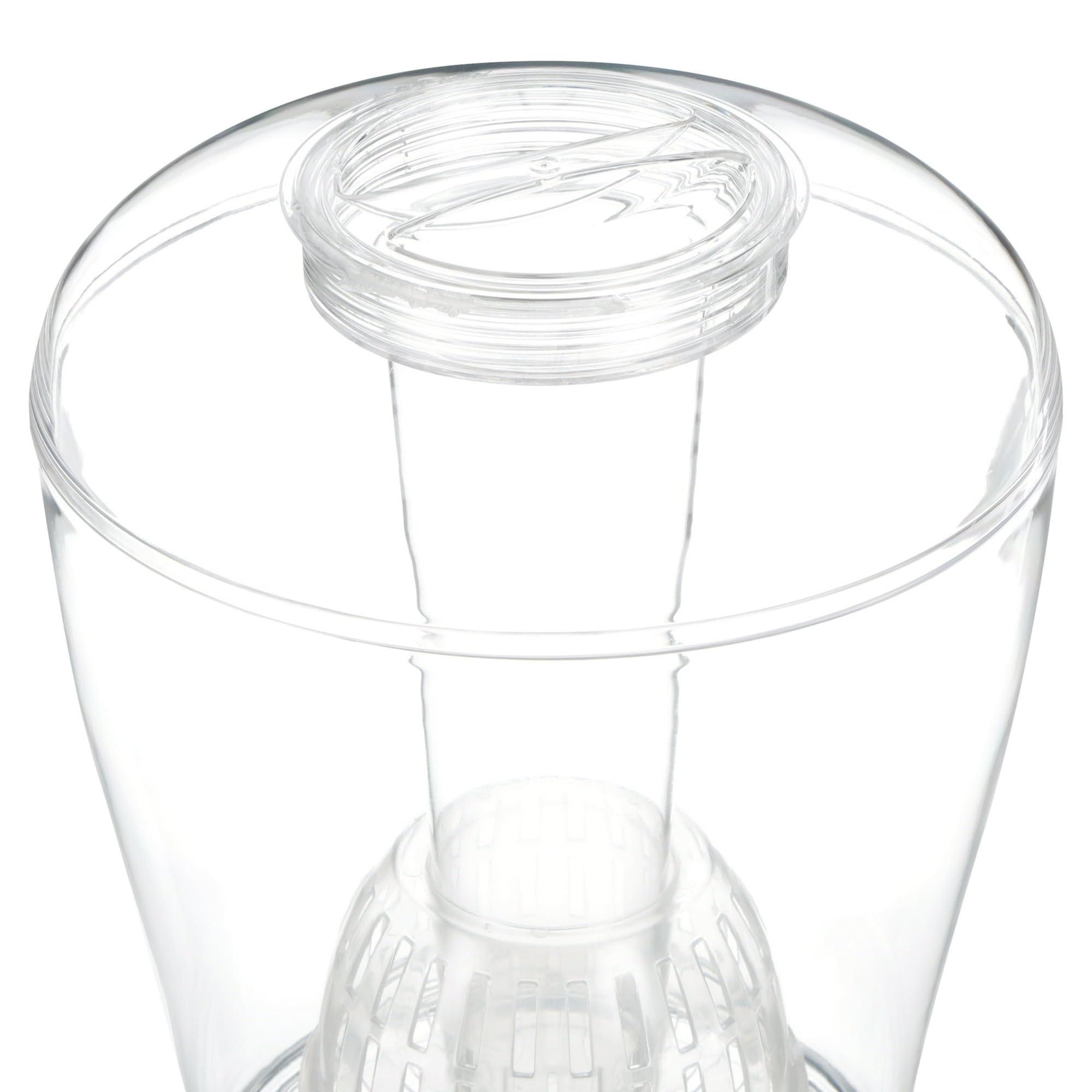 CreativeWare CreativeWare Beverage Dispenser with Ice Cylinder and Fruit Infuser, 3 Gallon, Clear