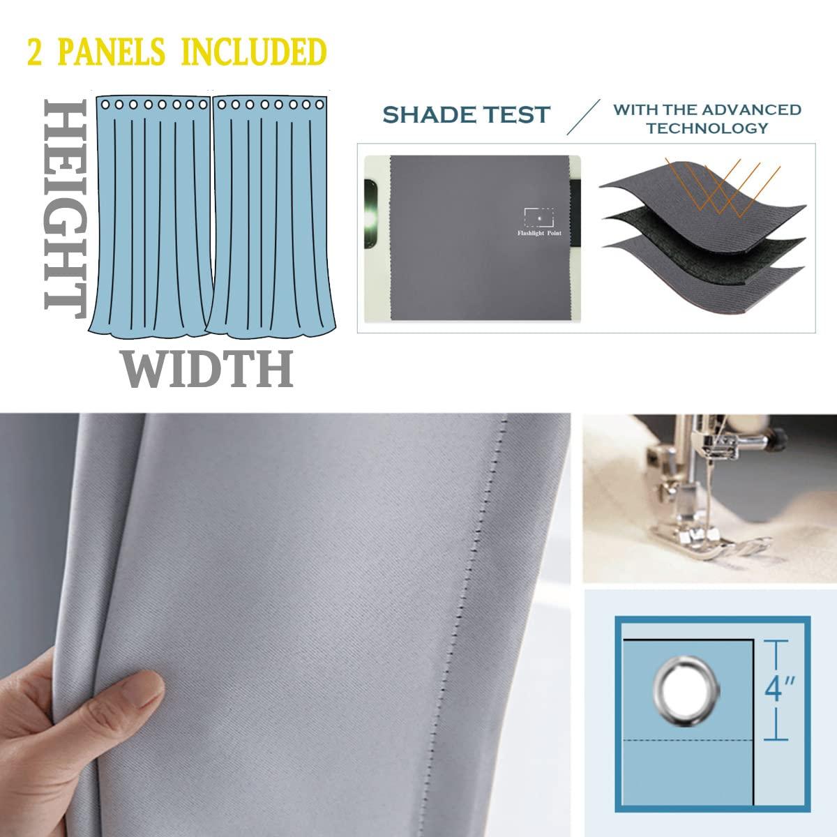 NEW-TWO Dragonfly Curtains for Sliding Glass Door 2 Panels Basement Window Curtains Livingroom Decor (W) 72 X (H) 72 Inches