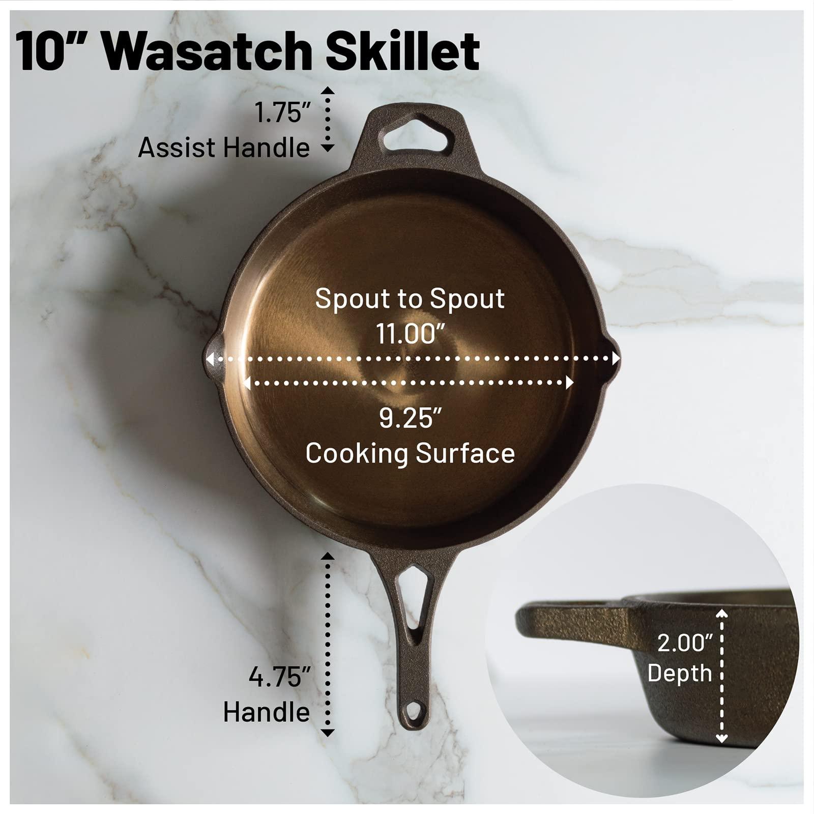 Backcountry Iron Backcountry Iron 10-1/4 Inch Smooth Wasatch Pre-Seasoned Round Cast Iron Skillet