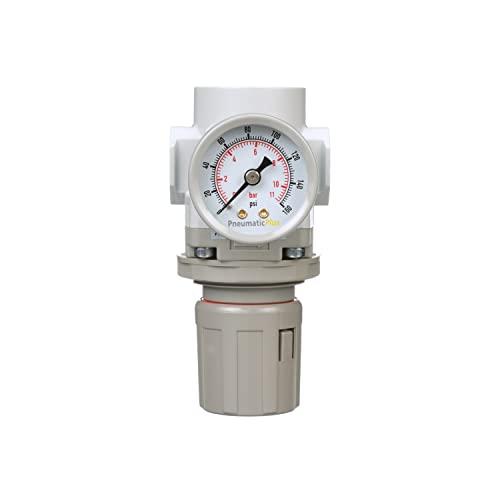 PneumaticPlus PneumaticPlus SAR300-N03BG Compressed Air Pressure Regulator 3/8" NPT - Bracket, Gauge