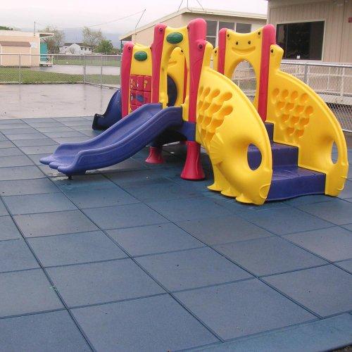 Rubber-Cal Rubber-Cal "Eco-Safety" Interlocking Playground Tiles - 2.50 x 19.5 x 19.5 inch - 4 Pack - 11 Square Feet Coverage - Terra Cota (04-126-TC-4pk)