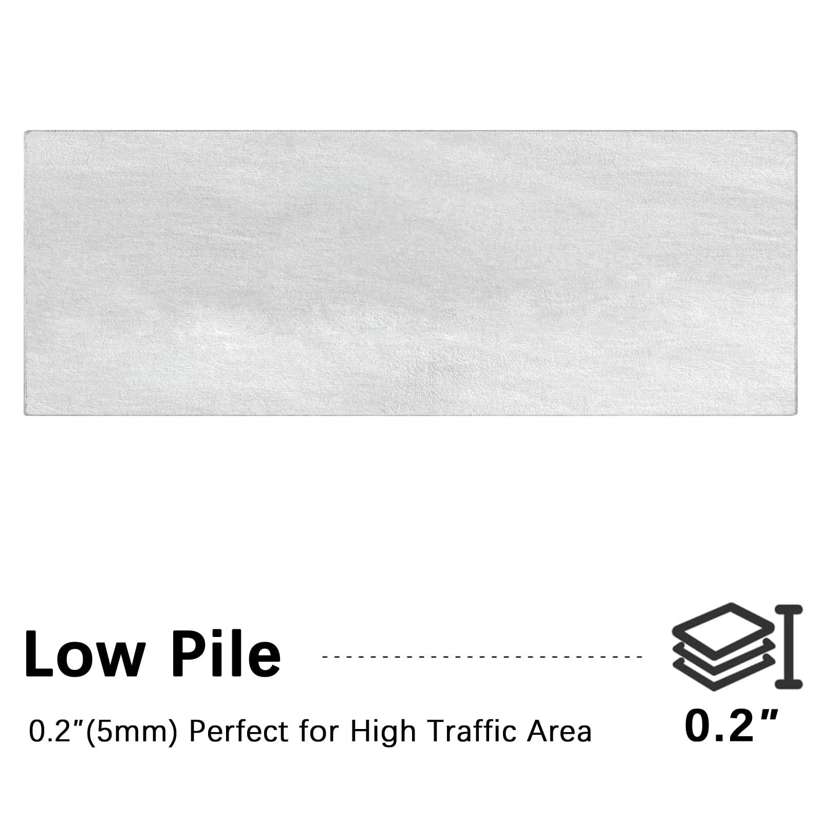 ILMIRA ILMIRA Gray Washable Runner Rug 2x6 Solid Rug Runners for Hallways 6 Feet Non Slip Kitchen Runner Rug Ultra-Thin Bathroom Runner Rugs Modern Neutral Carpet Runner for Laundry Bedside, Grey