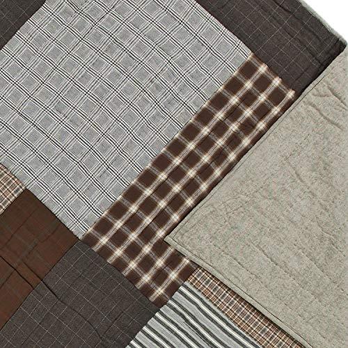 VHC Brands VHC Brands Rustic & Lodge Farmhouse Bedding-Rory Quilt, King 105x95, Greige Grey