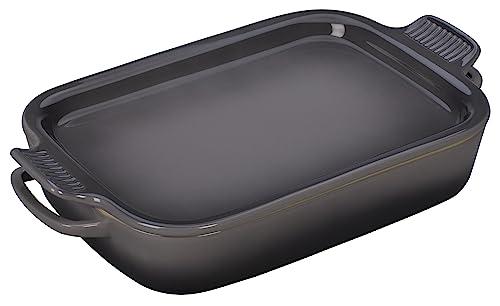 Le Creuset Le Creuset Stoneware Rectangular Dish with Platter Lid, 14 3/4" X 9", Oyster