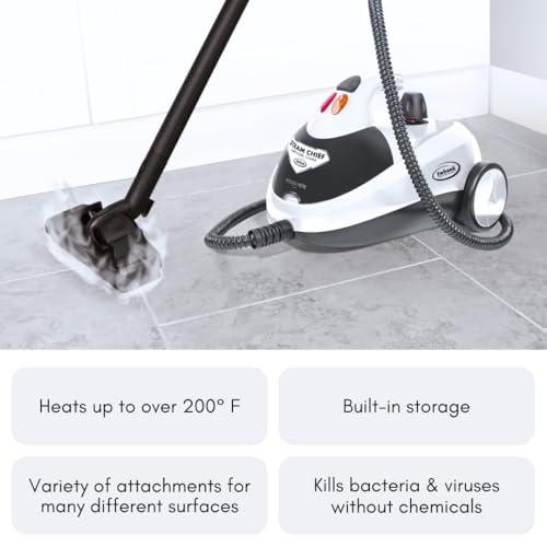 Ewbank Ewbank 1800W Steam Cleaner, with attachments, Carpets, Tile, Floors, car, Upholstery, Bathroom, Kitchen, Windows, Grout