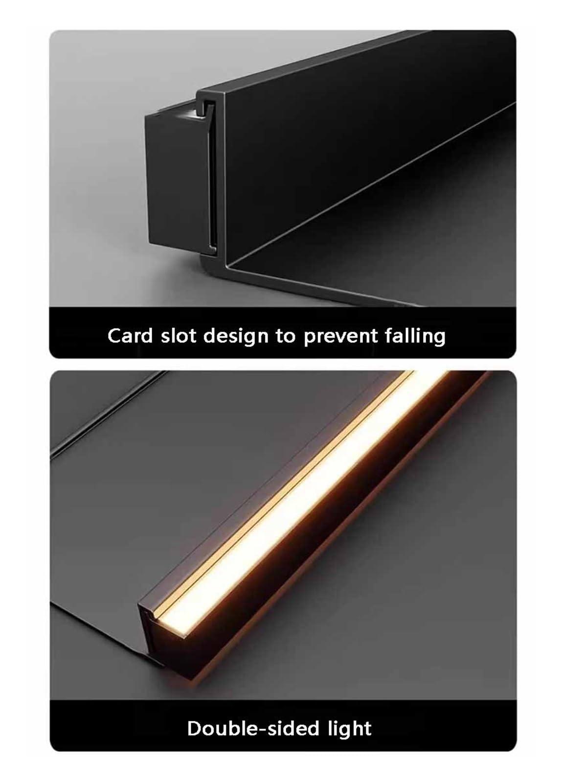 SGeneE Wall Shelves Wall Shelf Metal Wall Mounted Light-Emitting Shelves, Built-in Illuminated LED Light and Transformer, Lighted Display Stand for Wall Countertop Bathroom(Grey-120cm/47.2in)