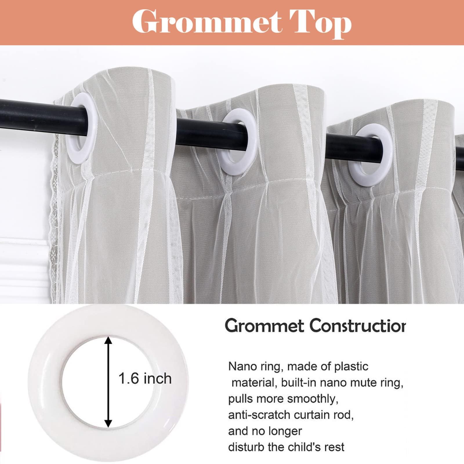 KTCLE Star Curtain Kids Curtains for Girls Bedroom Living Room Blackout Curtain Double Layer Star Cut Out Grommet Window Curtains 1 Panel,Gray,54x120 in