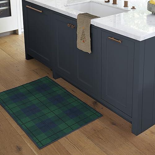 RUGGABLE Ruggable Washable 2x3 Area Rug, Buffalo Plaid, Premium Winter Rugs for Living Room, Bedroom, Kitchen, Office, Classroom with Gripper Non Slip Pad, Buffalo Plaid Blackwatch