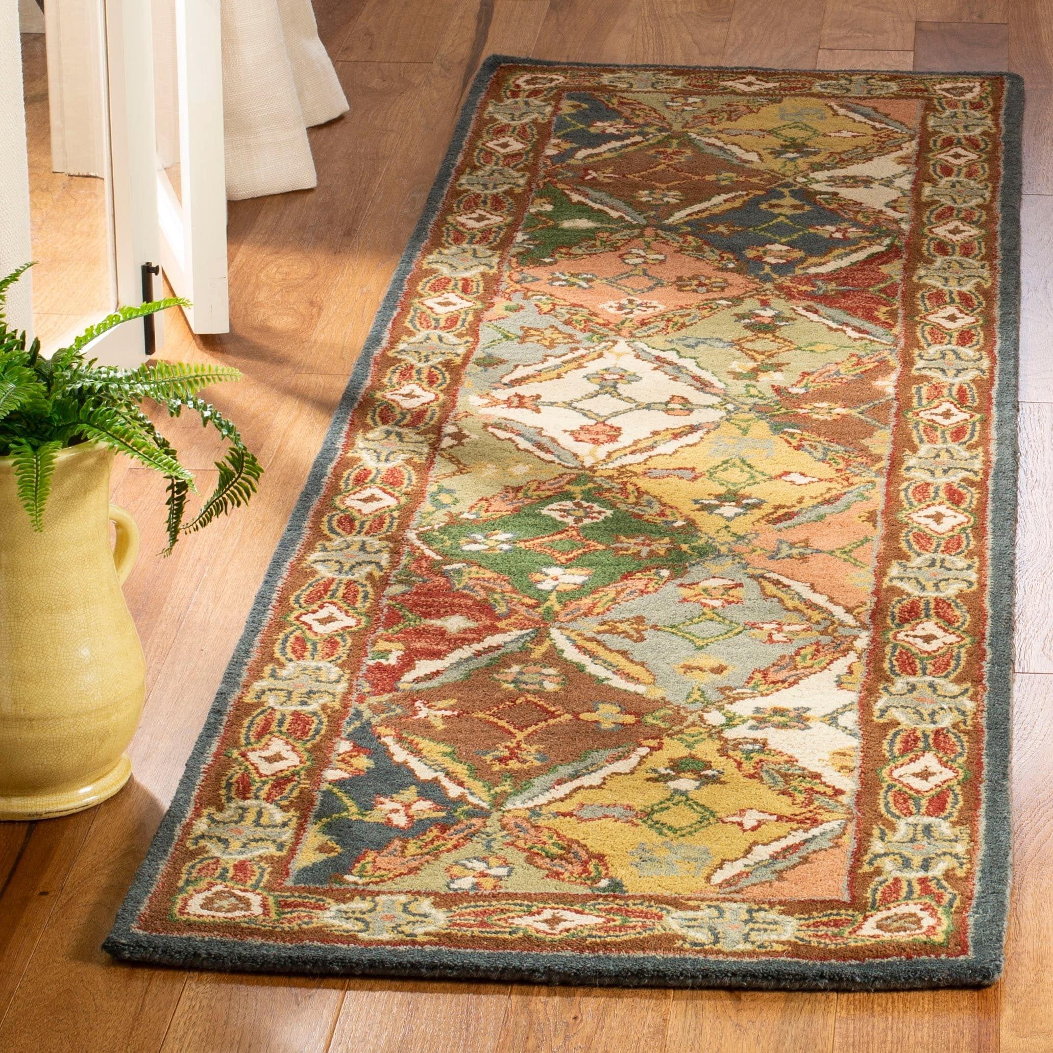 Safavieh SAFAVIEH Heritage Collection 2'3" x 8' Beige / Beige HG316A Handmade Traditional Oriental Premium Wool Runner Rug