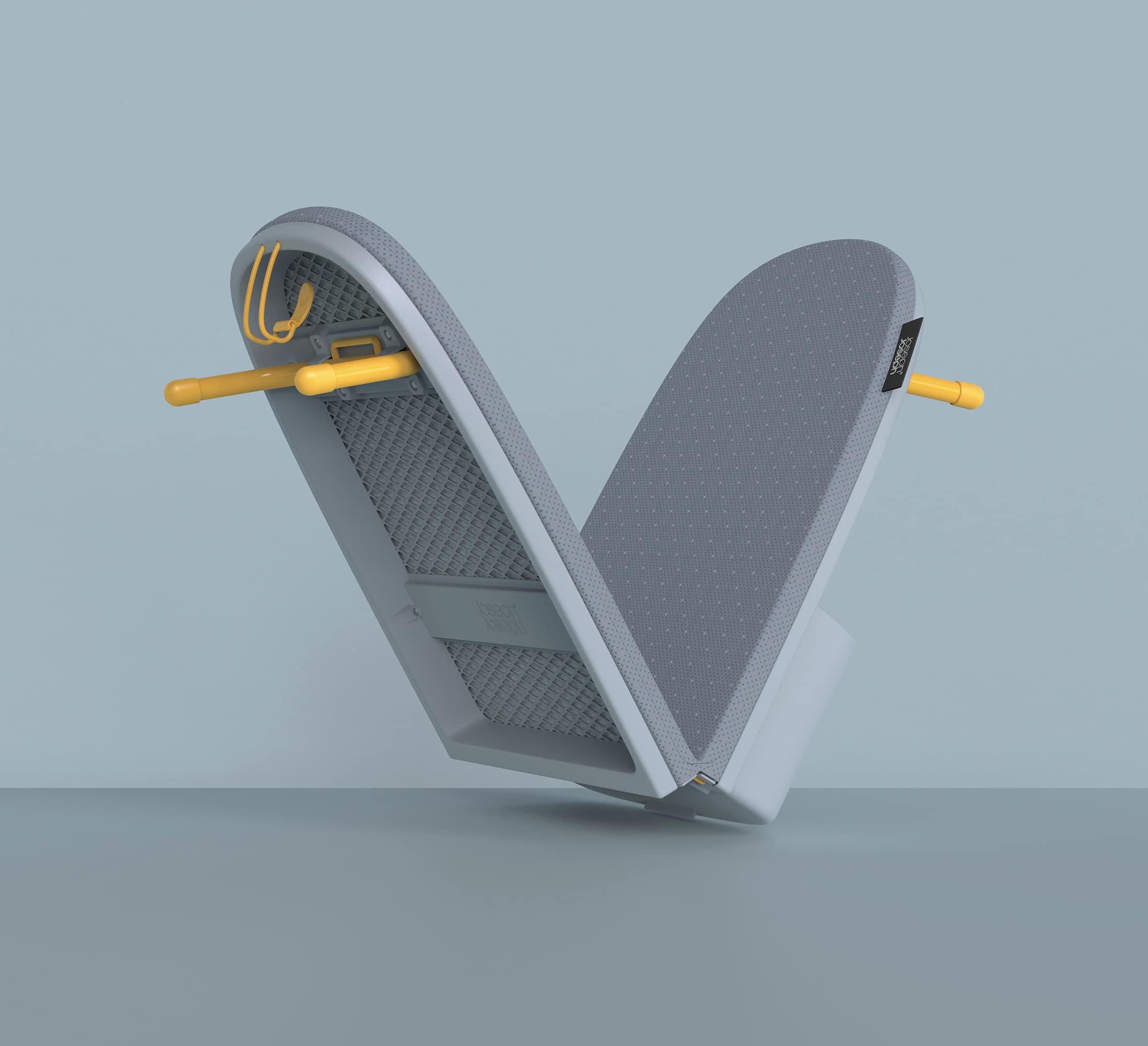 Joseph Joseph Joseph Joseph Folding Tabletop Ironing Board with Iron Holder, Compact, Space-Saving, Grey/Yellow