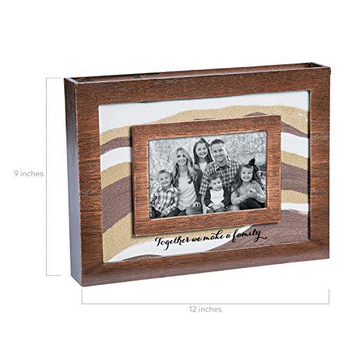 Fun Express Blended Family Sand Ceremony Picture Frame Kit for Wedding - Wood and Glass - Holds 6 x 4 Photo - Unity Wedding Supplies