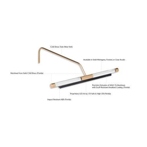 Situ Art Lighting Situ Lighting: Plug-in Classic Series - Remote Controlled LED Art and Picture Light USA Made (Mahogany w/Brass Cap)