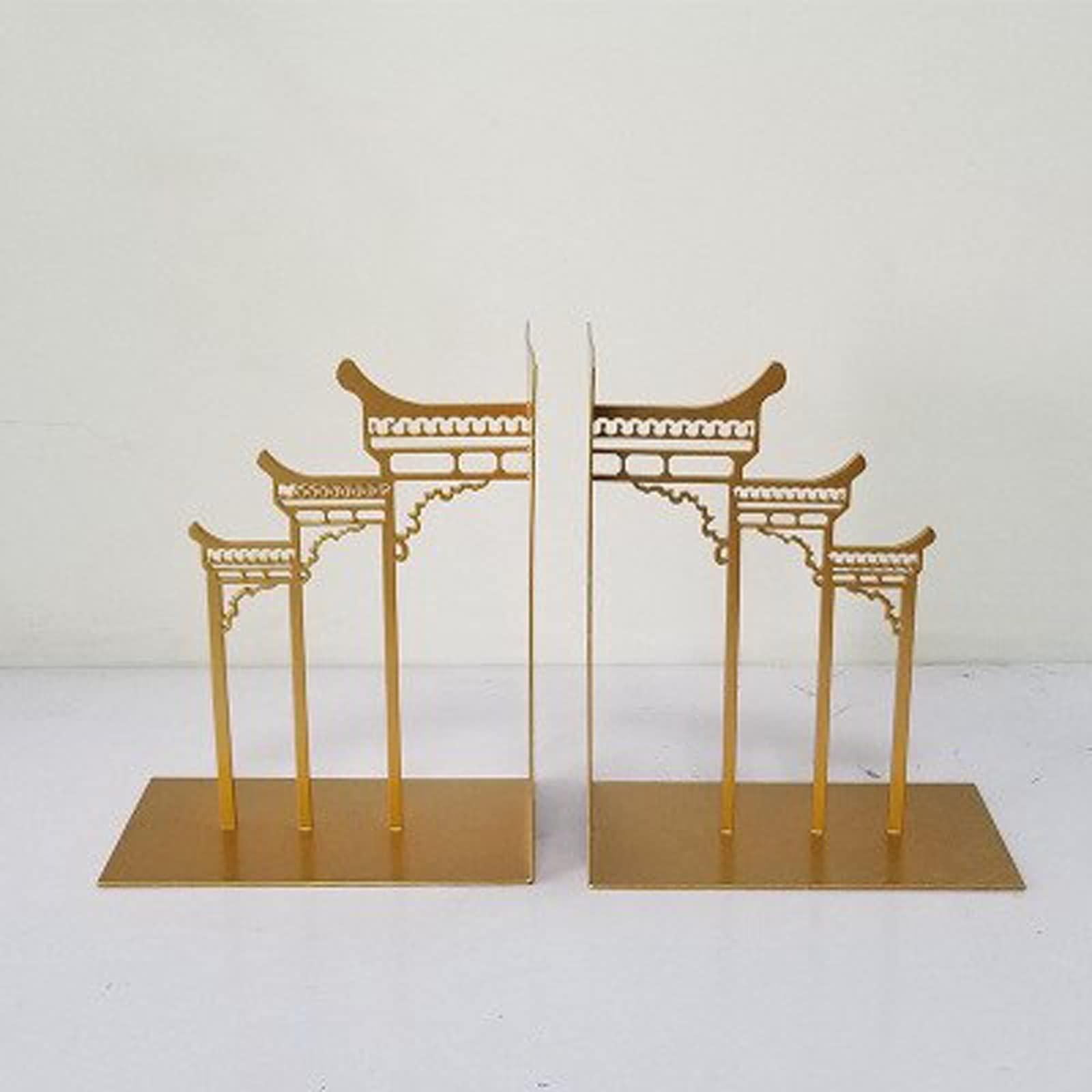 YANZHEXIN Bookends for Heavy Books, Book Support Metal Study Room Decoration Heavy-duty Bookshelf for Desktop Decoration Support Book Stopper Bookcase Holder Book Shelf Holder, Decorative Book Ends,