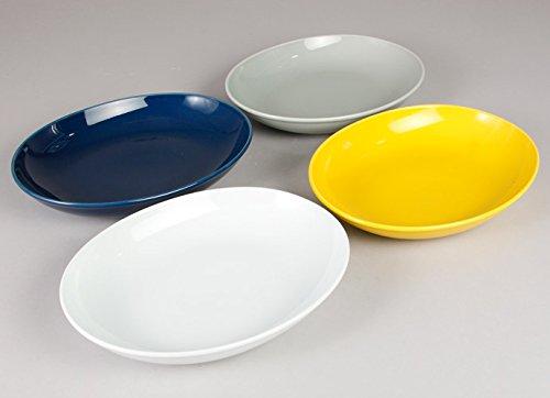 (Saikaitoki) (Saikaitoki) Saikai Pottery Hasami Ware Common 13238 Bowl Dish, Oval White, Diameter 10.6 inches (27 cm), Microwave and Dishwasher Safe, Made in Japan