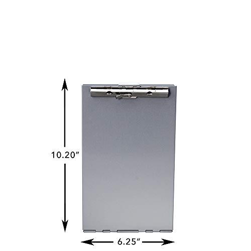 Redi-Rite Saunders Silver Memo Size Aluminum Redi Rite Storage Clipboard with 1 Inch Storage Compartment and Self Locking Latch - Form Holder Perfect for Contractors, Truckers, and Office Use