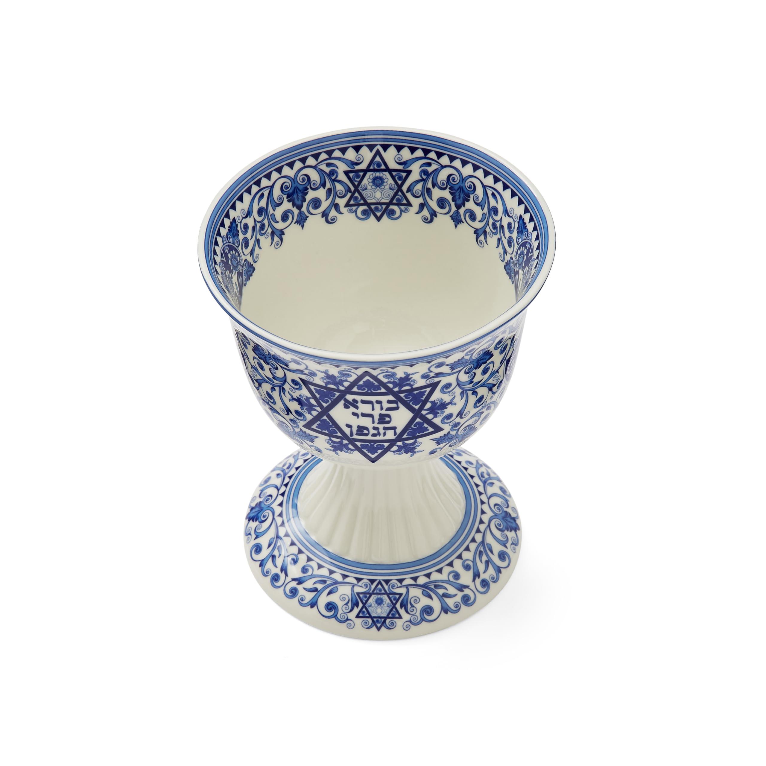 Spode Spode Judaica Kiddush Cup | 6 Ounce Kiddush Cup on Stem for Shabbat and Holidays | made of Fine Porcelain | Dishwasher Safe