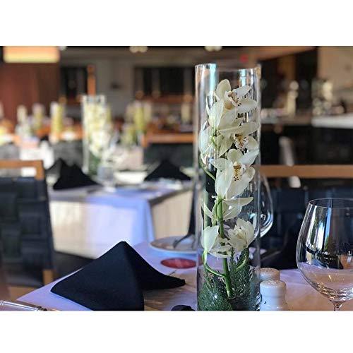 WGVI WGVI Quality Thick Weighted Tall Clear Cylinder Glass Vases, 4\" W x 14\" H, Flower Arrangement Floating Candle Holders Wedding Centerpieces Floral Container Home Decor, Bulk Wholesale, 12 Pcs