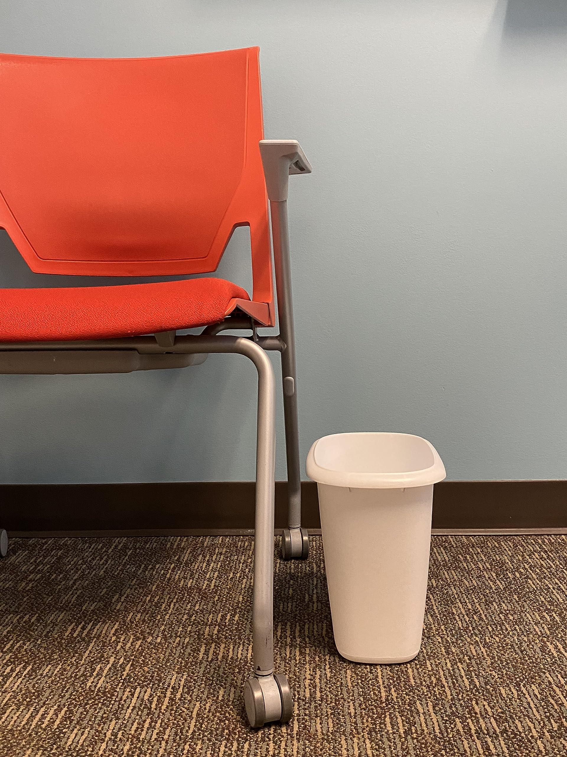 Rubbermaid Rubbermaid Vanity Trash Can/Wastebasket, 1.5-Gallons/6-Quarts, White, for Under Counter/Kitchen/Office/Bedroom/Bathroom