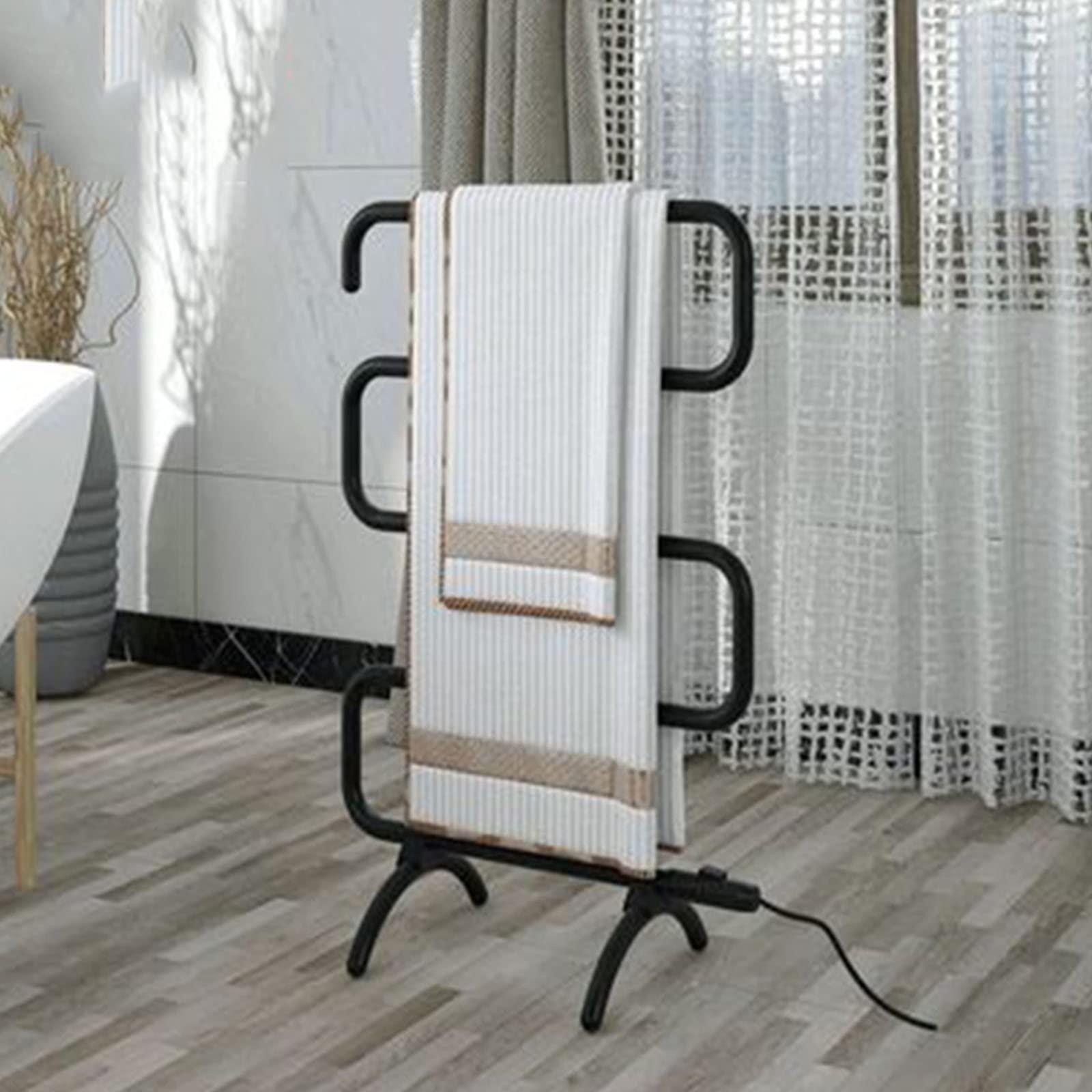 WRJAHCG WRJAHCG Plug in Towel Warmer,Towel Warmer with Timer Home Bathroom Electric 5-Bar Towel Drying Rack,Free Standing Towel Heater for Bathroo