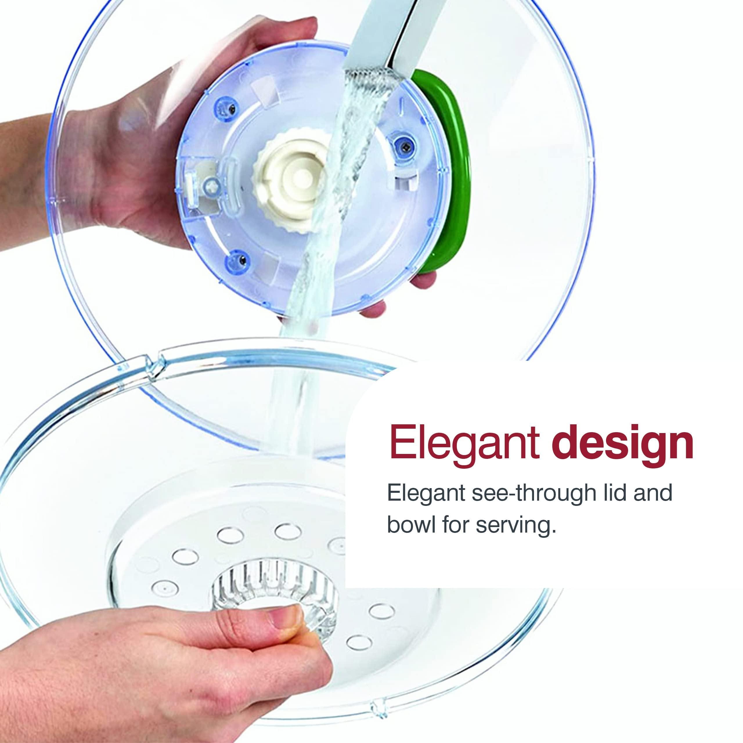 Zyliss ZYLISS Easy Spin Salad Spinner, Large, Green, BPA Free