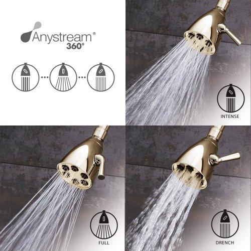 Speakman Speakman S-2252-PB Signature Brass Icon Anystream High Pressure Adjustable Shower Head, Polished Brass, 2.5 GPM