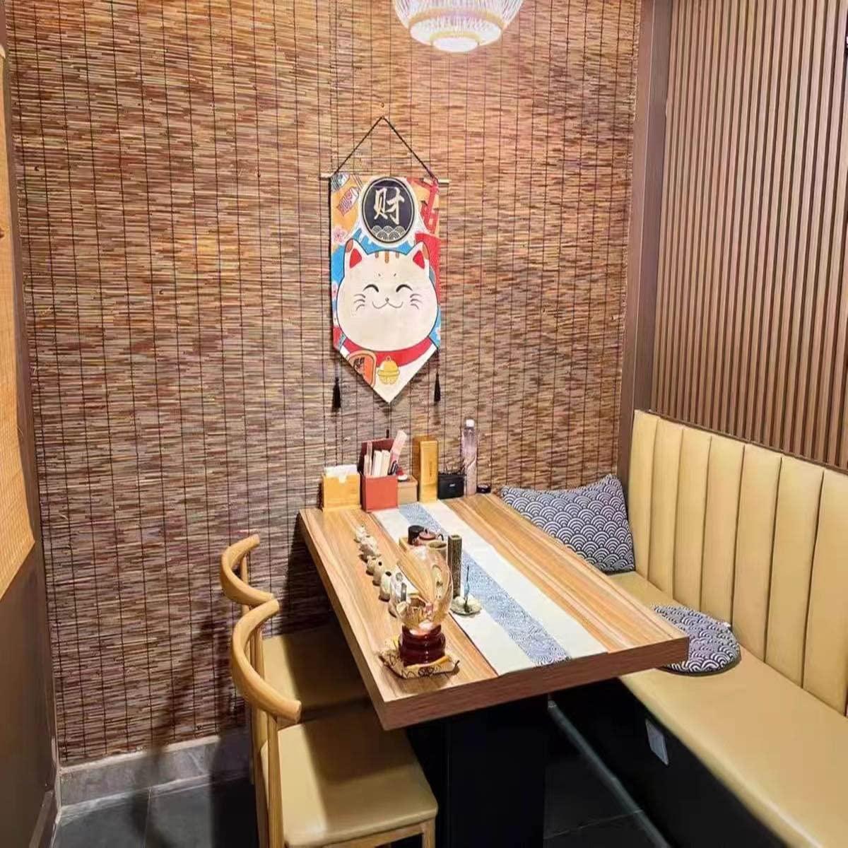 RYPDKM Bamboo Roller Blinds Sunshades For Indoor/Outdoor Patio Porch Privacy, Blackout Bamboo Shades 26" 34" 36" 40" 42" 46" 48" 54" 60" 66" 72" 77" Wide, Natural Roll Up Window Blinds Cordless(Size:50"Wx84"