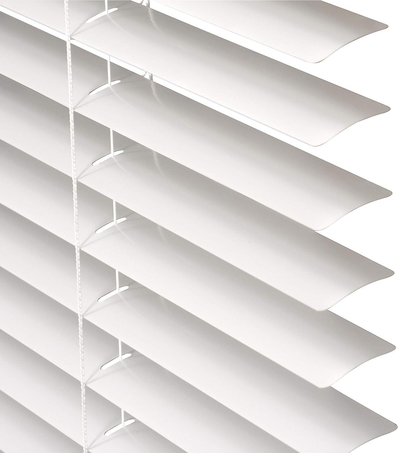 HomeLoft Basics Cordless Aluminum Blinds Horizontal Window Blinds Venetian Windows Blinds Vinyl Mini Blinds Anti-UV Waterproof Light Adjustment Metal Blinds for Windows and Home 47 1/2" Wx 36" H