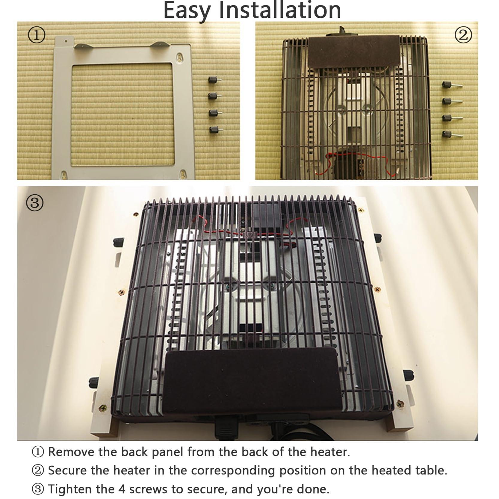 Yclty Kotatsu Heated Table, with Electric Heater, Japanese Furniture Low Table, Wood Coffee Small Side Tables, Low Table for Sitting on the Floor,Tatami Table Work Desk, four Seasons,Easy to Assemble ( Colo