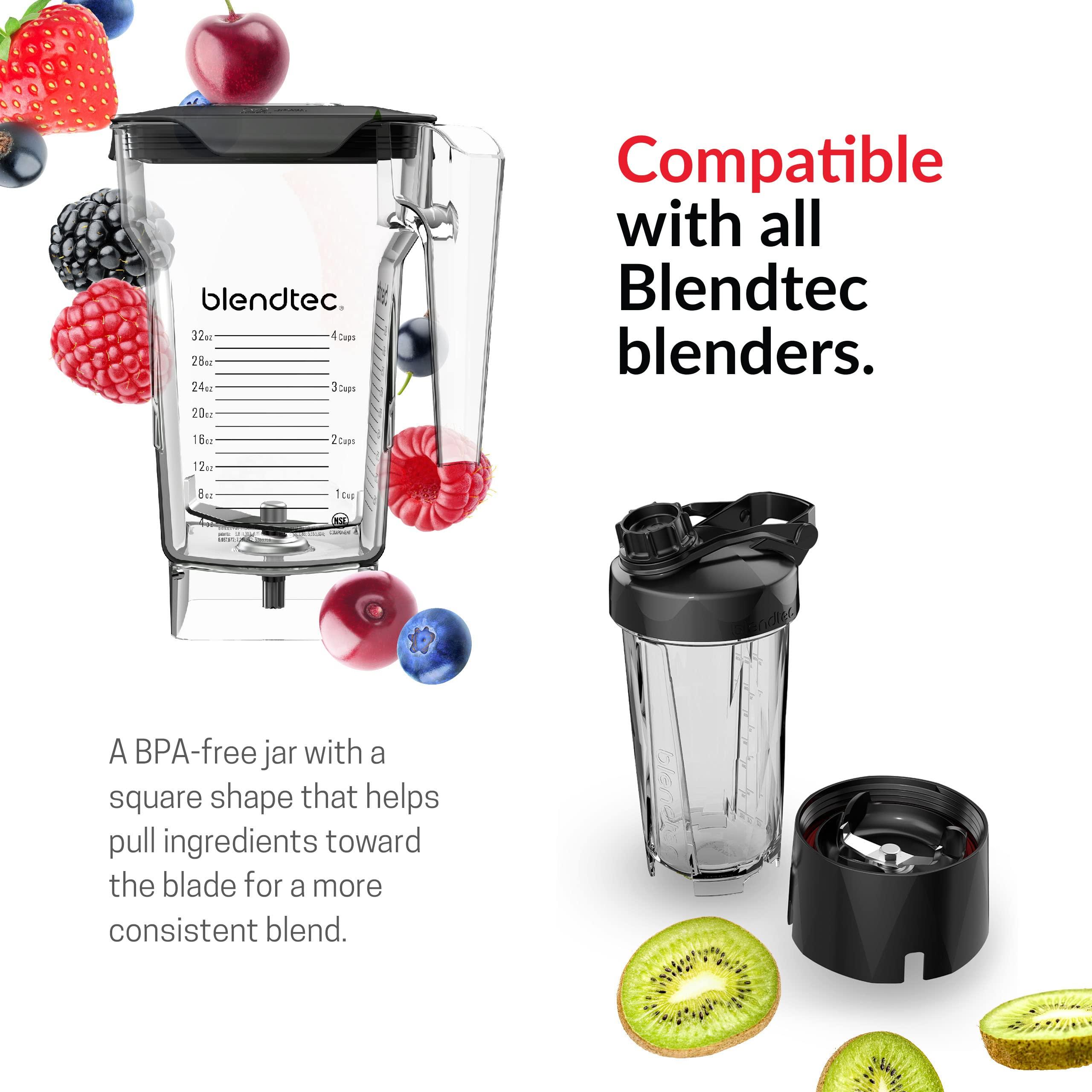 Blendtec Blendtec 75 oz FourSide Jar - Four-Sided Blender Jar Compatible with Most Blendtec Blenders - 32 oz Blending Capacity - Clear