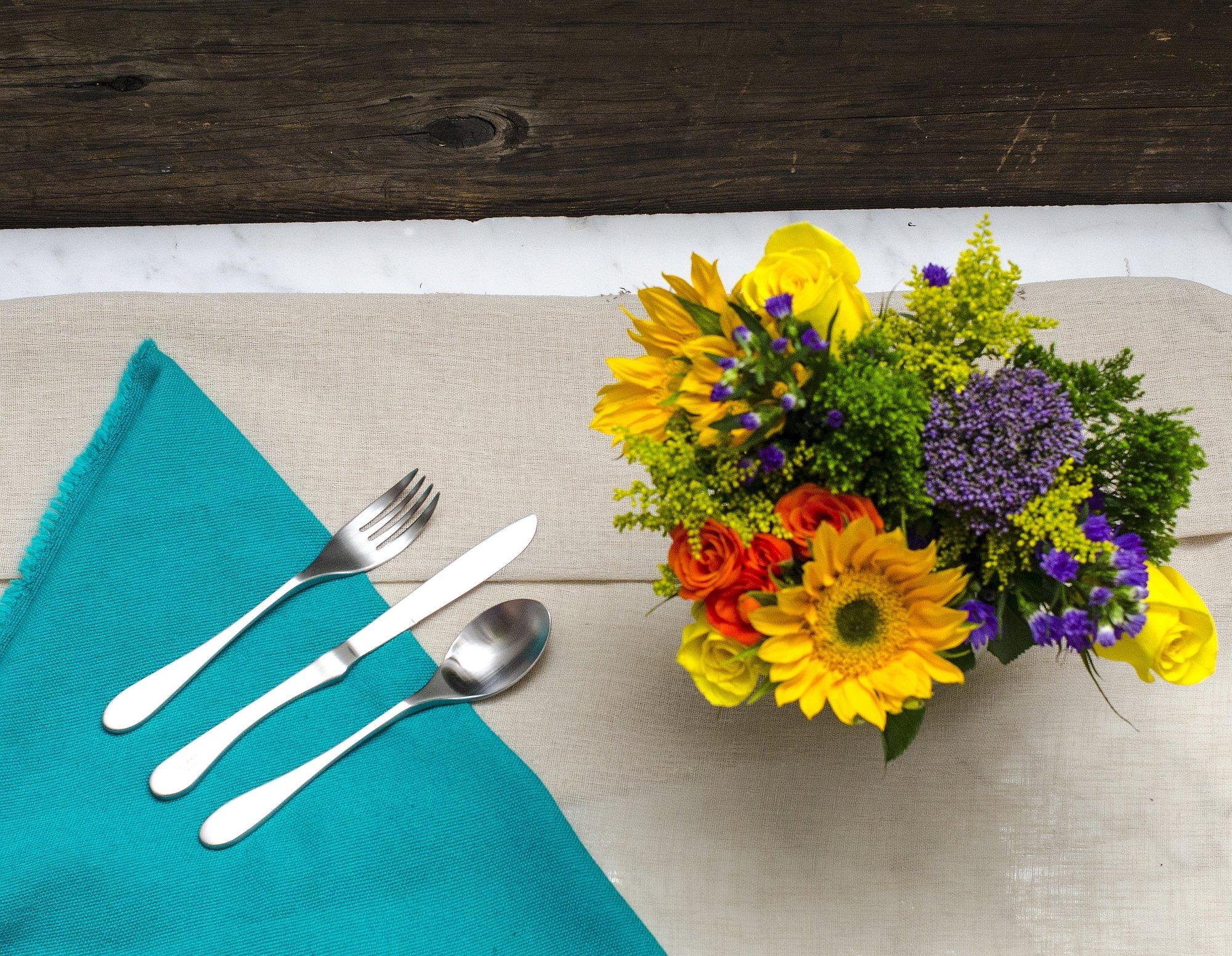 KNORK Knork Stainless Steel Original Flatware Starter, 12 Piece Set, Matte