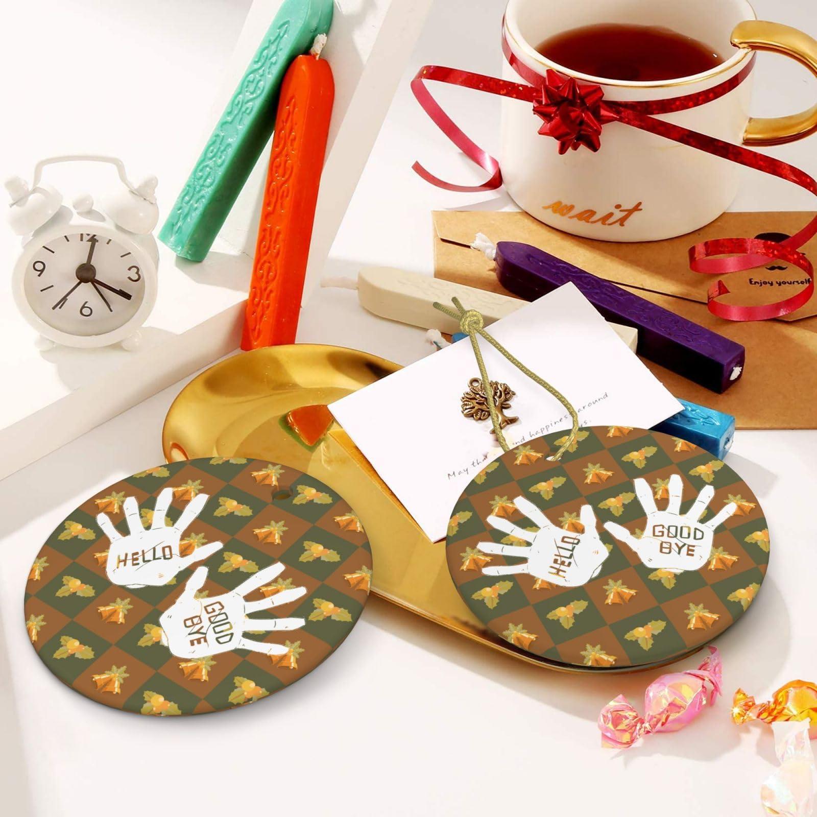 BYOBLU Umbrella-Academy - Klaus-Hands Christmas Ornaments 2024, Office Home Decorations Ceramic Ornaments, Christmas Tree Xmas Souvenirs Gifts for Family Friends Coworkers