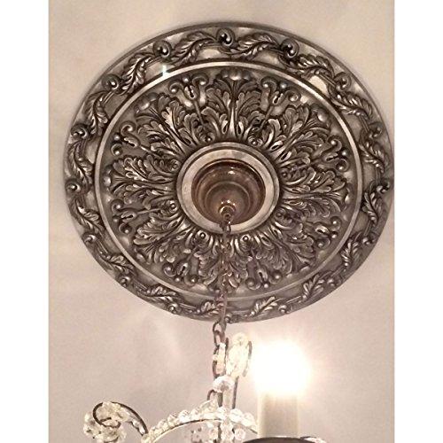 Ekena Millwork Ekena Millwork CM19SPMMF Spring Leaf Ceiling Medallion, 19 7/8\"OD x 3 5/8\"ID x 1 1/4\"P, Hand-Painted Mississippi Mud