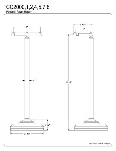 Kingston Brass Kingston Brass CC2001 Vintage Toilet Paper Holder, 21-1/2" Length, Polished Chrome