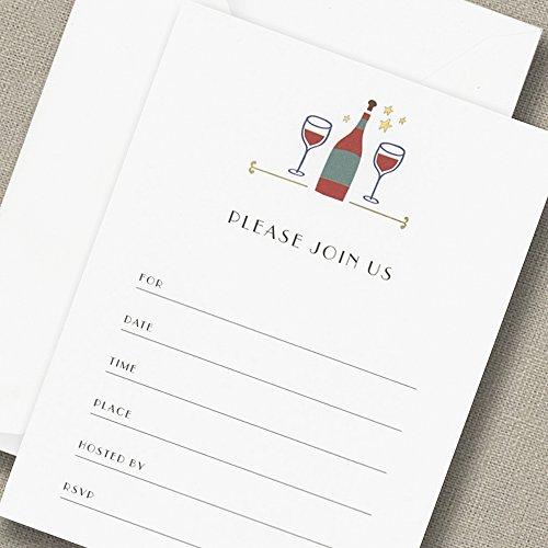 William Arthur William Arthur Wine Fill-In Invitation- 2 Boxes of 10 Cards (20 invitations total)