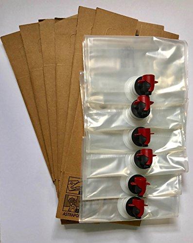 ASTRAPOUCH 1.5L Wine Bag-In-Box Kits [Eco-Friendly Wine Bottle Alternative] - Easily Bottle, Store & Dispense Your Wines - Perfect For Home Winemakers (Bag In Box Kits, 6 x 1.5L)