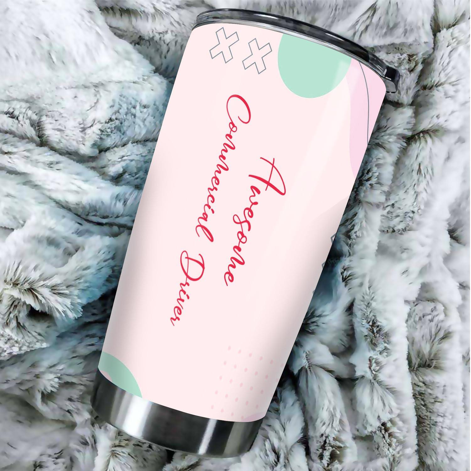 MEDROC MEDROC Awesome Commercial Driver Tumbler Stainless Steel 20oz, Funny Commercial Driver Gifts Bulk For Birthday Christmas, Office Gifts For Men Women Work Friend Coworker Driking Coffee Cup