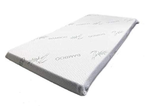 ORGANIC TEXTILES ORGANIC TEXTILES 2 Inches Organic Latex Mattress Topper with Removable Rayon Derived Material Cover - Made in USA (2\" Twin - Soft)
