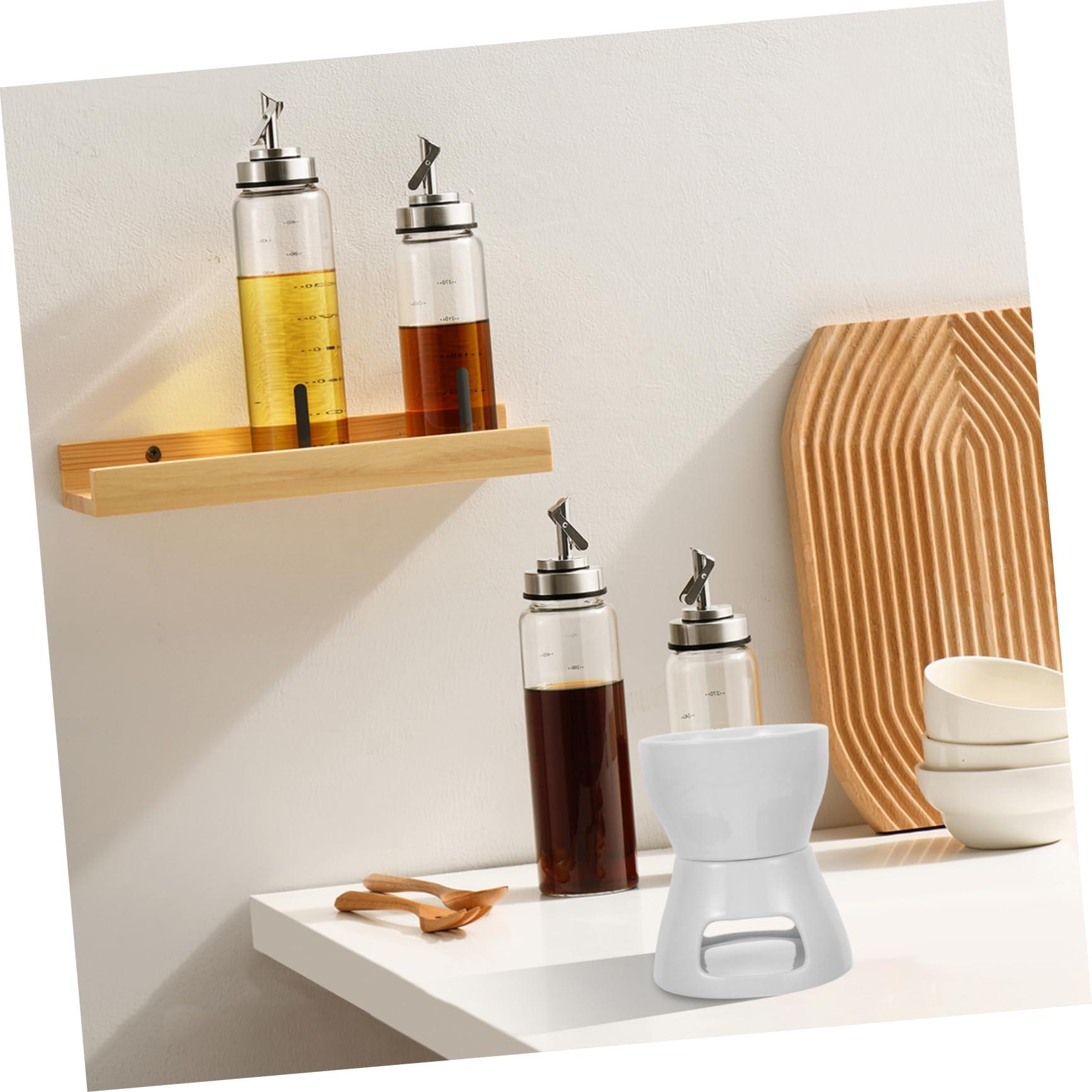 NAMOARLY NAMOARLY Cherry Blossom Ceramic Fondue Pot with Burner for Melting Chocolate Cheese and Butter Ideal for Desserts and Entertaining