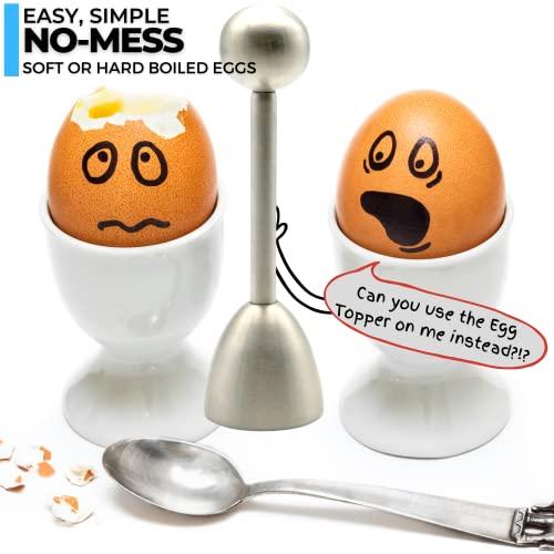 Impeccable Culinary Objects (ICO) ICO Stainless Steel Egg Topper and Perfect Egg Opener for Soft Boiled Eggs, Egg Cracker for Hard Boiled Eggs