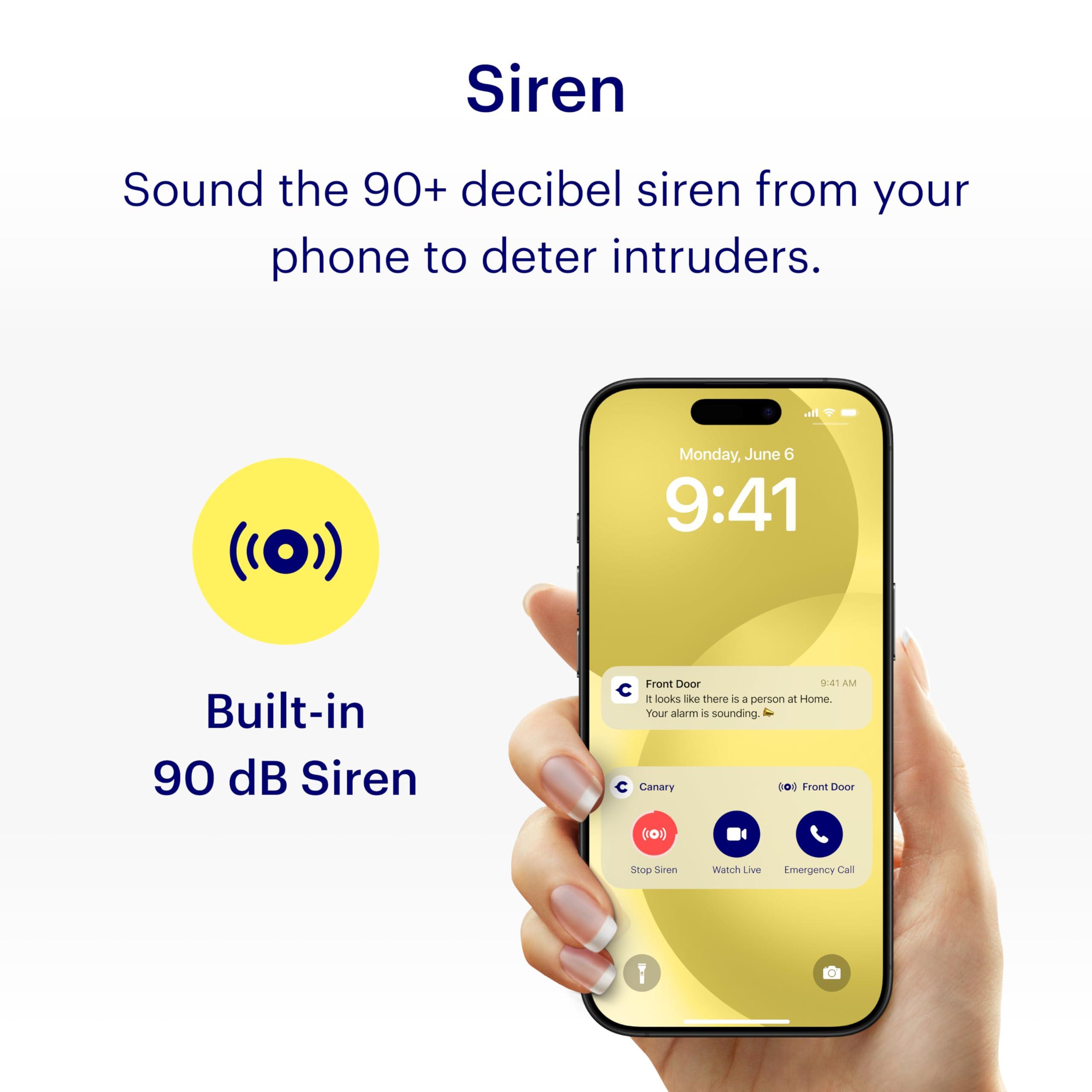 Canary Canary Pro Indoor Home Security Camera 1080p HD WiFi IP | 24/7 Watch Live Video, Siren, Climate Monitor, Motion Alerts, Two-Way Talk, Night Vision, 10x Zoom, Private Mode, Works with Alexa and More