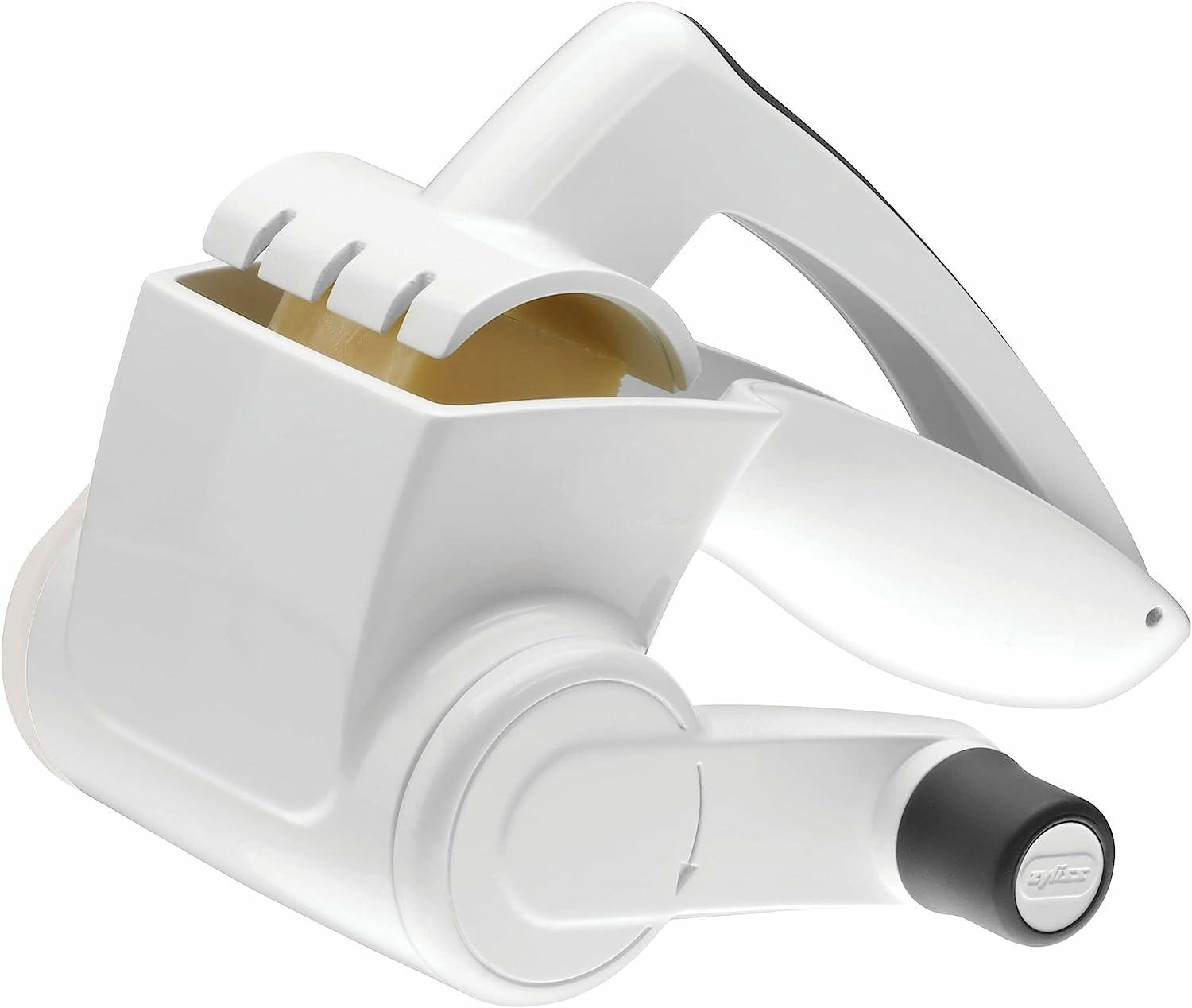 Zyliss Zyliss Restaurant Cheese Grater - Gifts for Cooks - Culinary Chef Gift - Handheld Rotary Cheese Grater - Cheese, Vegetable, Nut Grater for Right- & Left-Handed Cooks - NSF Restaurant Certified - White